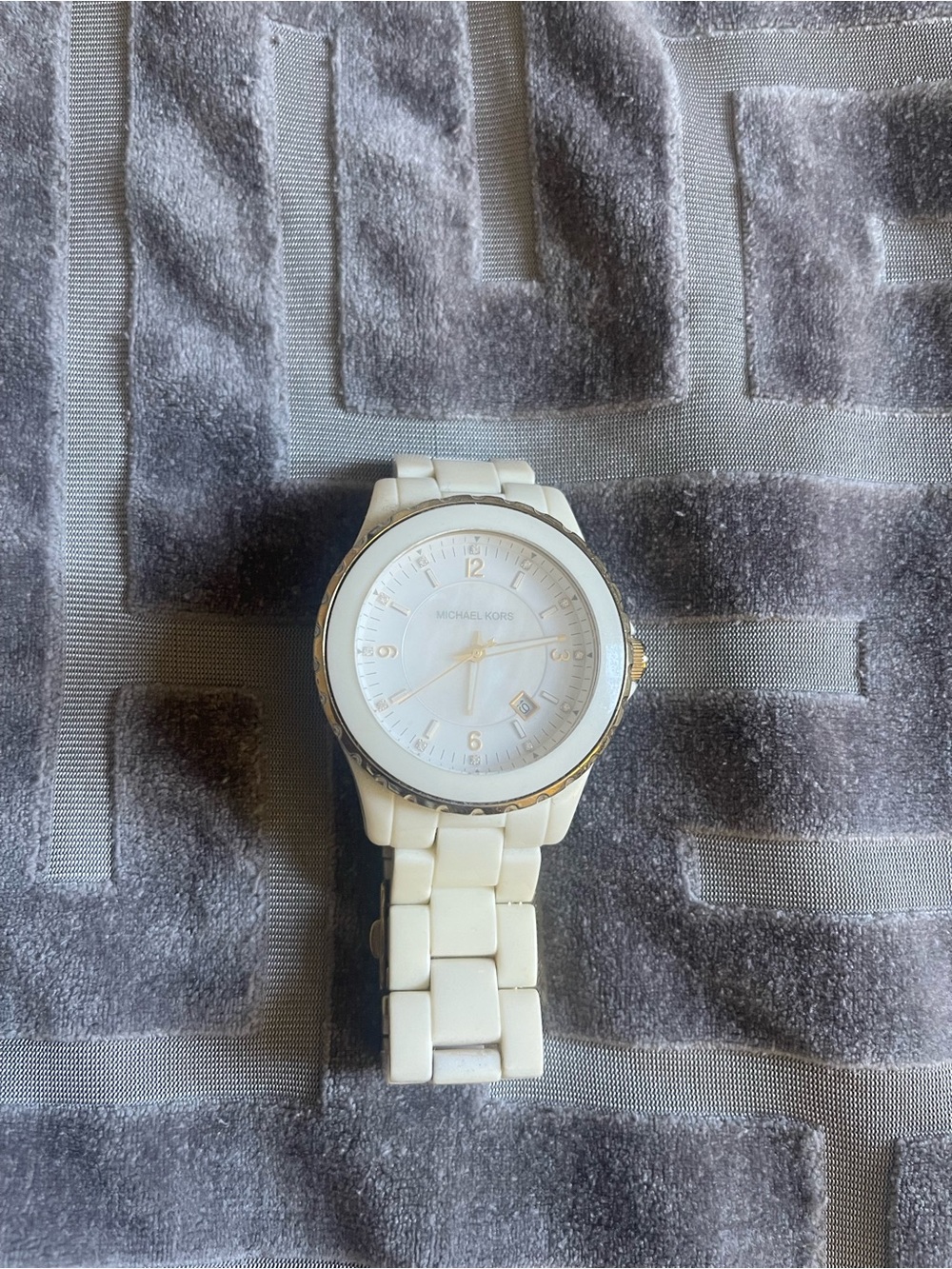 Michael Kors White and Gold Watch